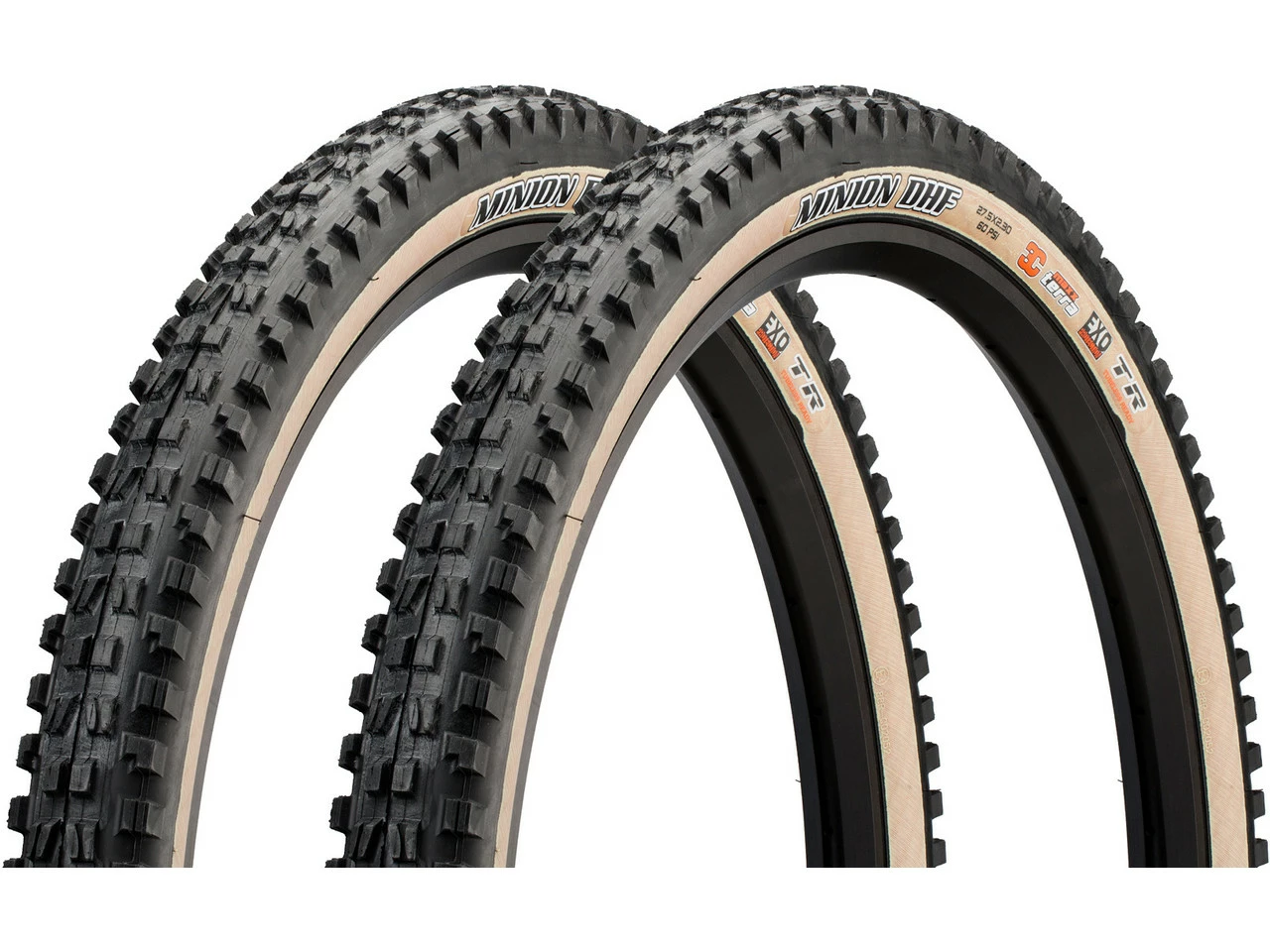 MAXXIS Set De 2 Cubiertas Plegables Minion DHF Skinwall 27,5" 3 MAXXIS Set De 2 Cubiertas Plegables Minion DHF Skinwall 27,5"